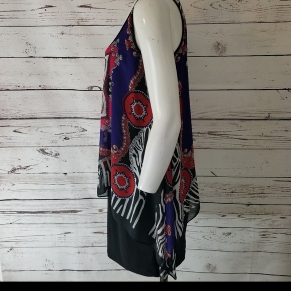 SLNY slinky Layered TANK DRESS SIZE 10 - Picture 2 of 8